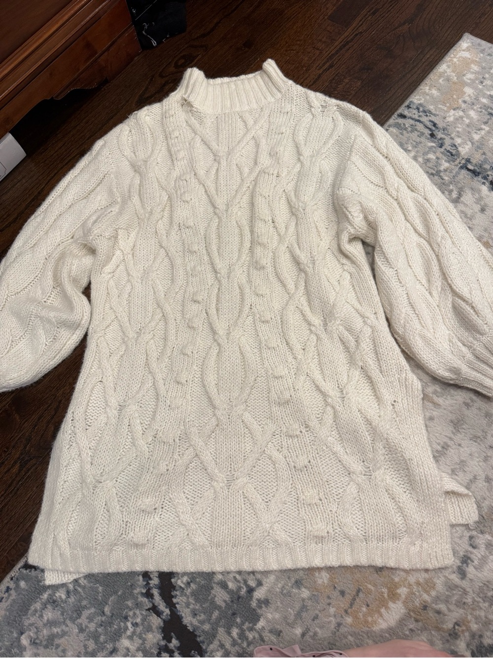 H&M white sweater dress size XL